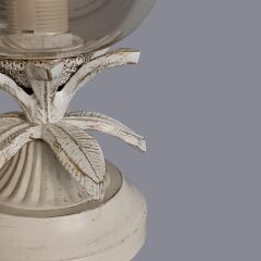 Tolde Beyaz Eskitme Minimal Masa Lambası