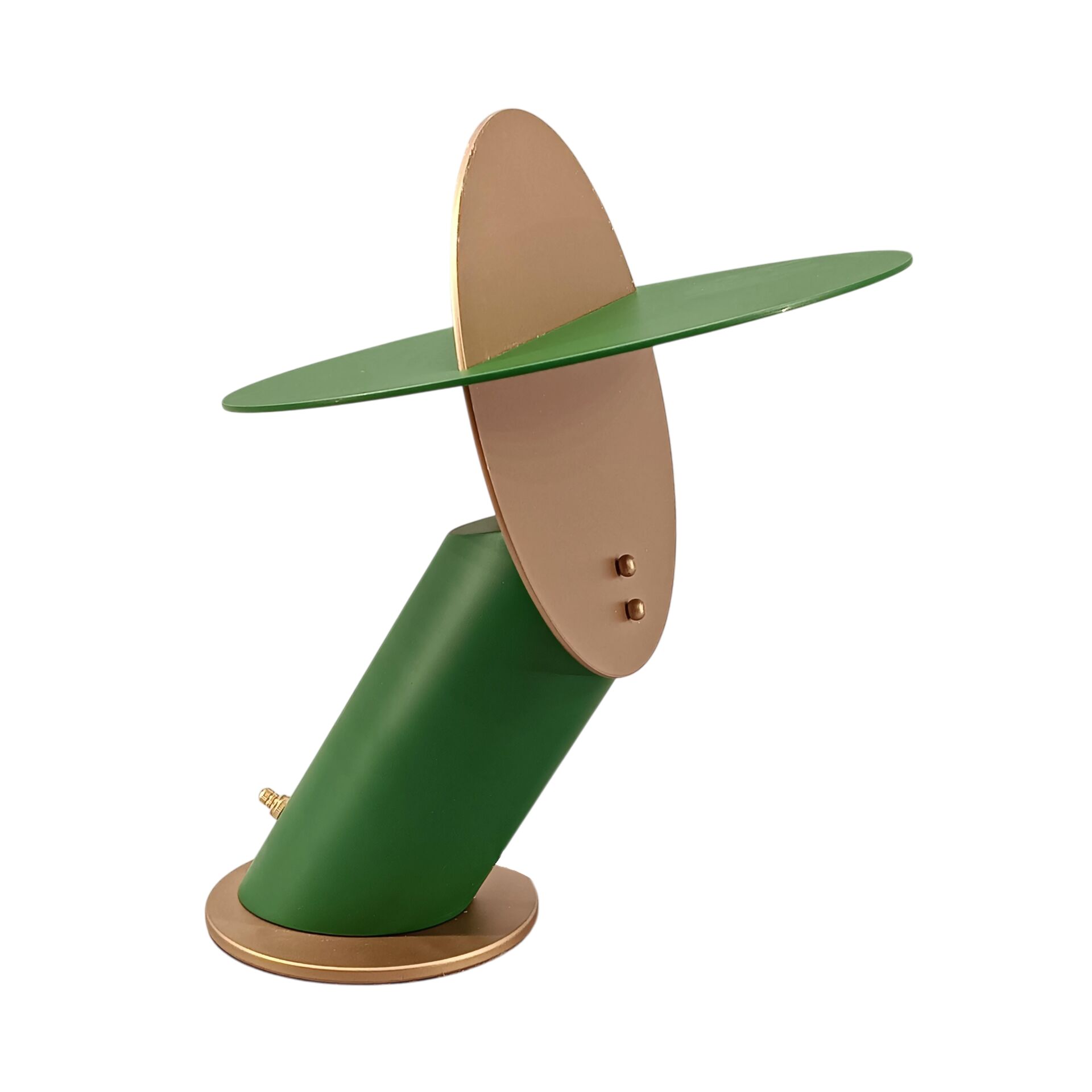 Vela Yeşil Eskitme Gold Masa Lambası
