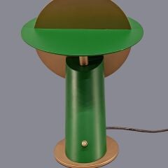 Vela Yeşil Eskitme Gold Masa Lambası