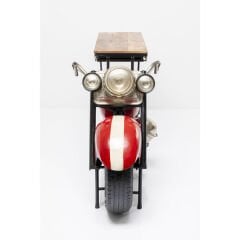 Bar Kırmızı Motosiklet Ahşap Konsol