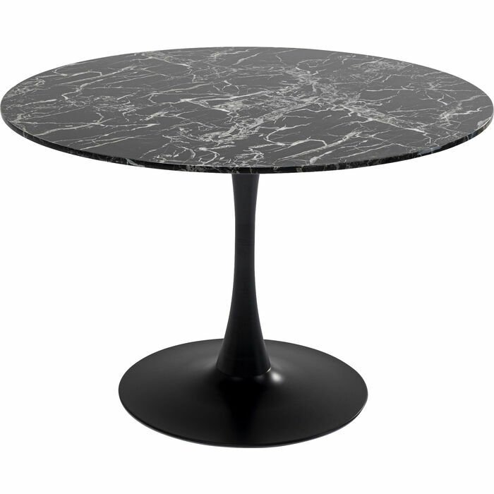Veneto Marble Black Mermer Yemek Masası