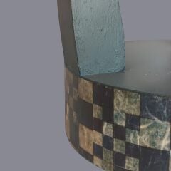 Nethe Dama Desen Koyu Yeşil Abajur