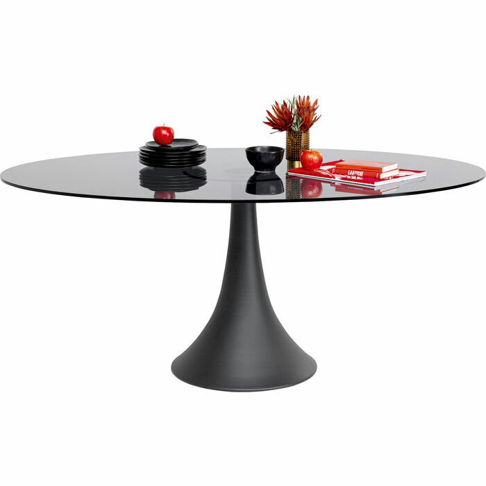 Table Grande Possibilita Smoke Glass Yemek Masası