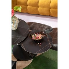 Beverly Black Seramik Orta Sehpa