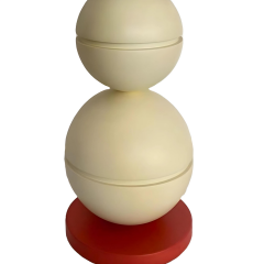 Halbert Krem Ahşap Abajur