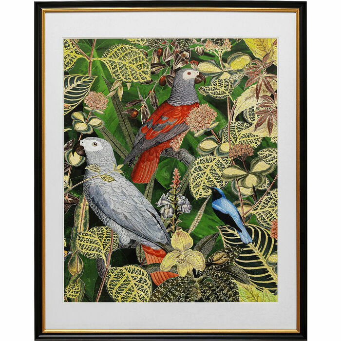 Birds in Jungle Çerçeveli Resim 80x100cm
