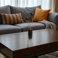 Polde Gold Detaylı Siyah Şamdan