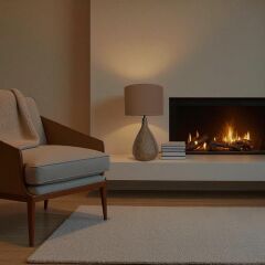 Yery Dokulu Kahverengi Abajur