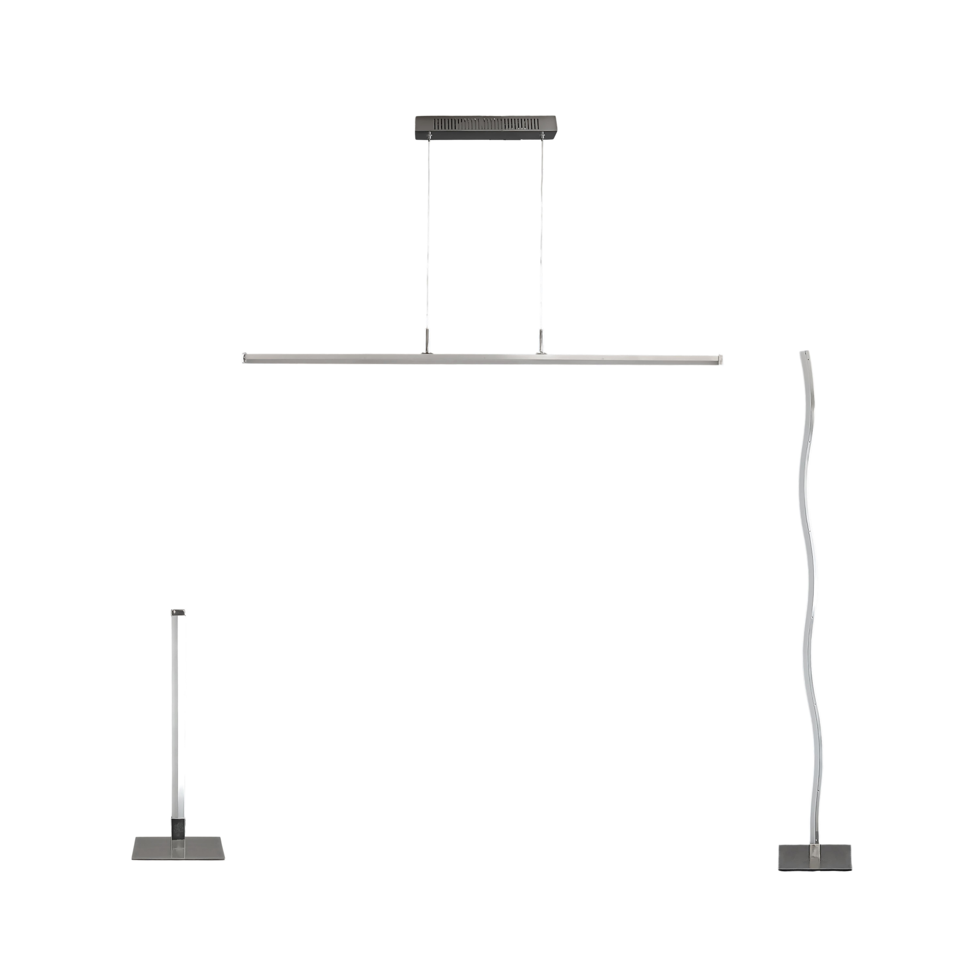 Vega Koleksiyonu 3'lü LED Aydınlatma Seti (1 Sarkıt, 1 Lambader, 1 Masa Lambası)