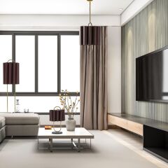 Lustra Koleksiyonu 3'lü Aydınlatma Seti (1 Sarkıt, 1 Lambader, 1 Abajur)