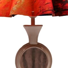 Nomi Eskitme Beyaz Polyester Abajur