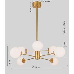 Heavenly Gold Çelik Sarkıt Avize