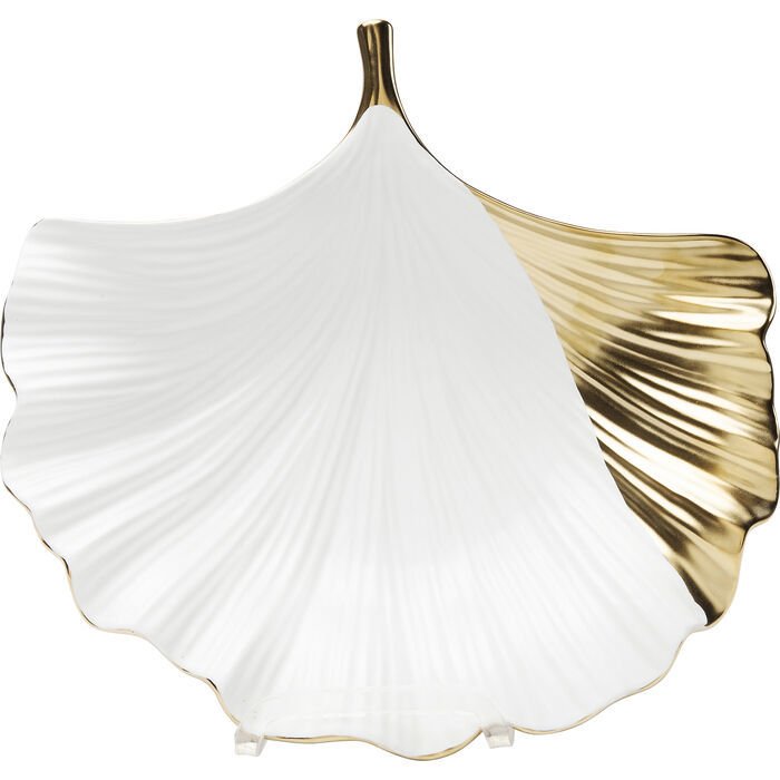 Ginkgo Elegance Dekoratif Porselen Kase