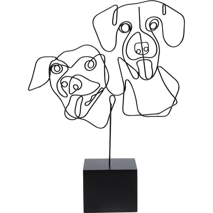 Wire Köpek Yüzleri Dekoratif Obje