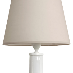 Gina Beyaz Cam Abajur
