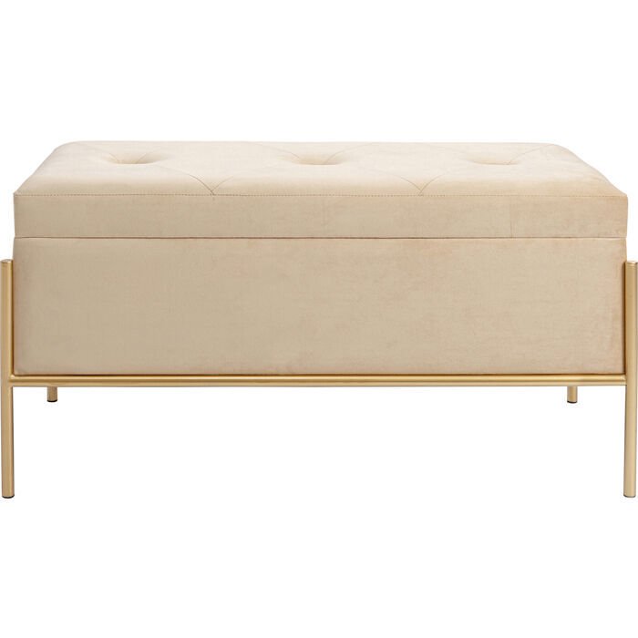 Buttons Storage Beige Small Bench