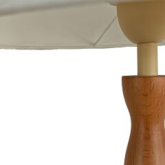 Franky Kahverengi Ahşap Abajur