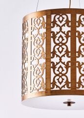 Lazer Kesim Pleksiglas Sarkıt Avize Gold