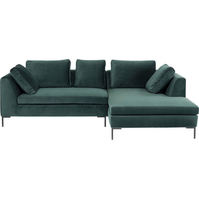 Gianni Small Velvet Dark Green Right Köşe Kanepe