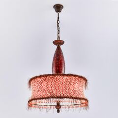 Kumaş Sarkıt Avize Kırmızı