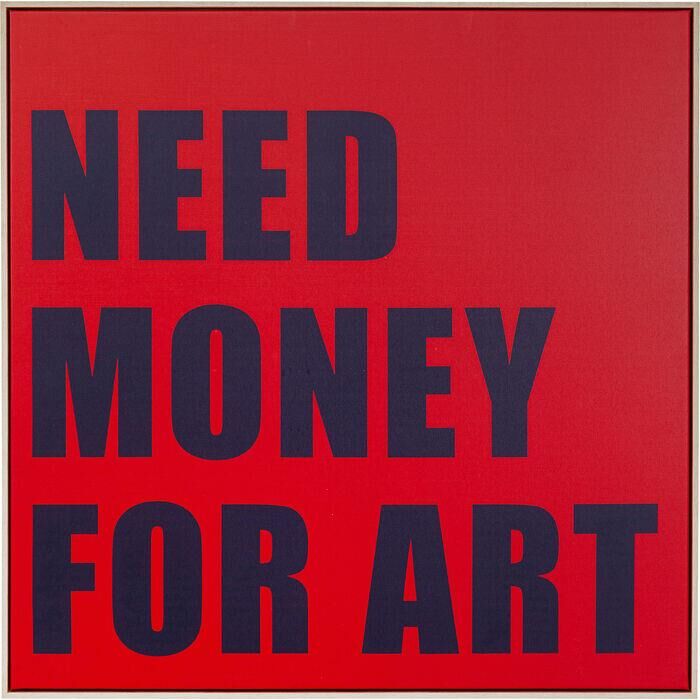 Framed Picture Need Money 80x80cm
