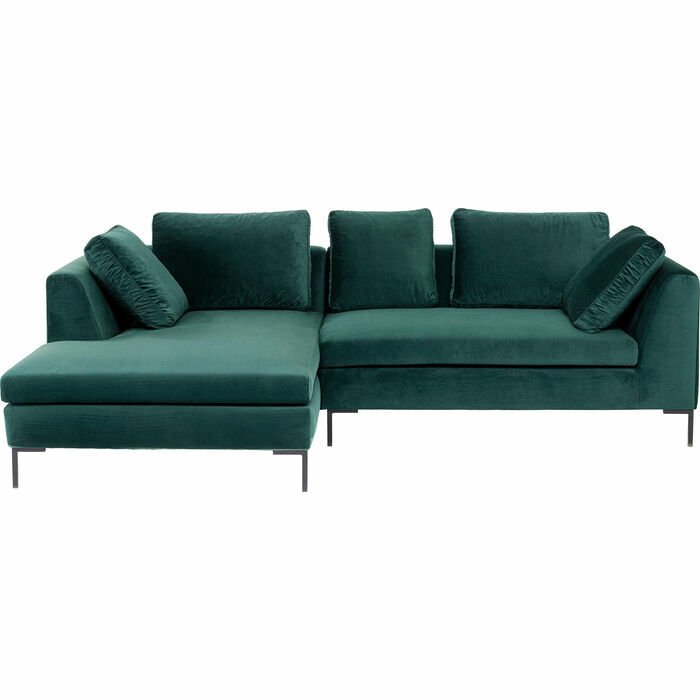 Sofa Gianni Kadife Koyu Yeşil Sol Köşe Takımı