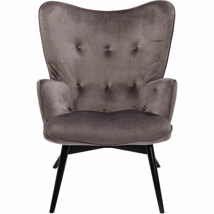 Black Vicky Velvet Grey Masif Berjer