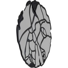 Wall Mirror Pieces Ø100cm Matt Black