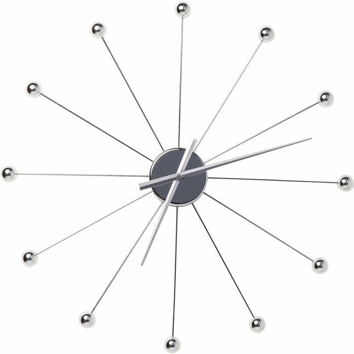 Wall Clock Like Umbrella Balls Chrome