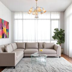 Etoile Altı Kollu Cam Avize