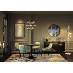 Mirror Curve Round Stainless Steel Ayna 100 cm