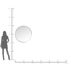 Mirror Curve Round Stainless Steel Ayna 100 cm