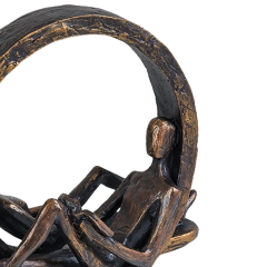 Polyester Biblo Kitap Okuyan Sevgili Çift Eskitme