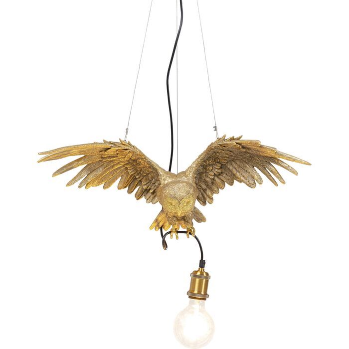 Animal Owl Gold Poliresin Sarkıt Avize