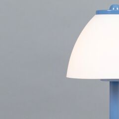 Uzun Şarjlı Metal Masa Lambası Turkuaz