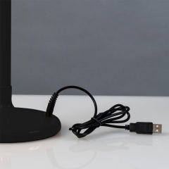 Uzun Şarjlı Metal Masa Lambası Siyah