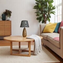 Artos Kabartmalı Kahverengi Abajur