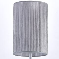 Metal Pileli Şapkalı Lambader Gri