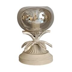 Tolde Beyaz Eskitme Minimal Masa Lambası