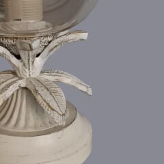 Tolde Beyaz Eskitme Minimal Masa Lambası