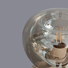 Tolde Beyaz Eskitme Minimal Masa Lambası