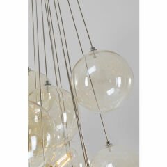 Snowballs Amber Çelik Sarkıt Avize