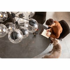 Table Grande Possibilita Siyah Seramik Yemek Masası 180x120 cm