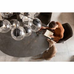 Table Grande Possibilita Siyah Seramik Yemek Masası 180x120 cm