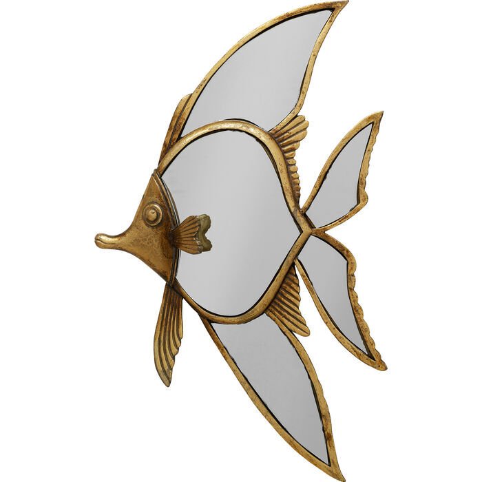 Pisces Balık Formlu Polyresin Duvar Aynası