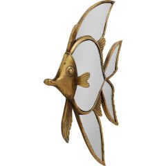 Pisces Balık Formlu Polyresin Duvar Aynası