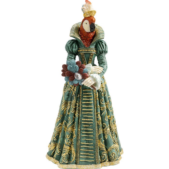 Deco Figurine Bird Lady Parrot Dekoratif Obje