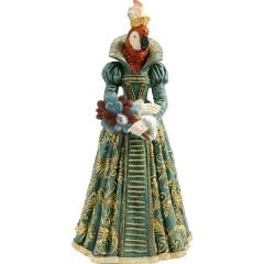 Deco Figurine Bird Lady Parrot Dekoratif Obje