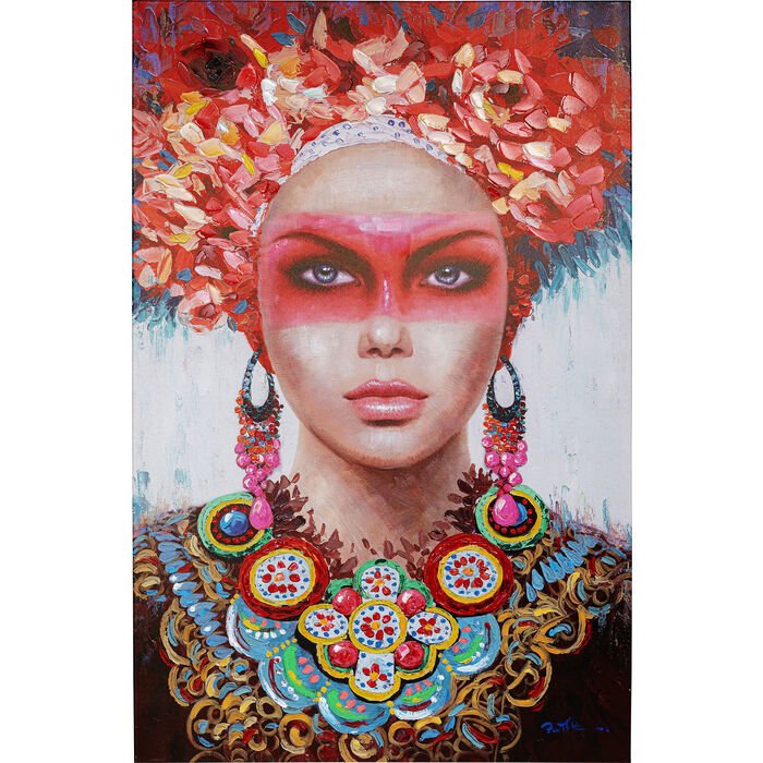 Red Eye Lady Çerçeveli Tablo