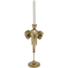 Candle Holder Elephant Head Gold Şamdan Mumluk